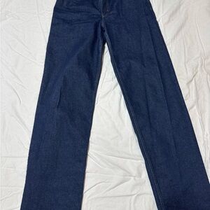 Zara Women's Dark Blue Straight Leg Jeans